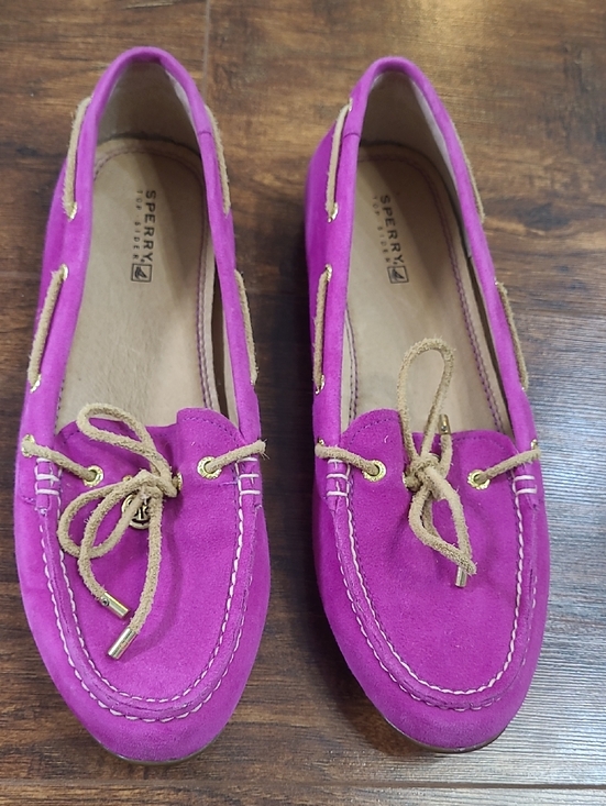 Sperry Shoes - Sperry Women's Suede Boat Shoes in Fuchsia Leather Upper Size 7